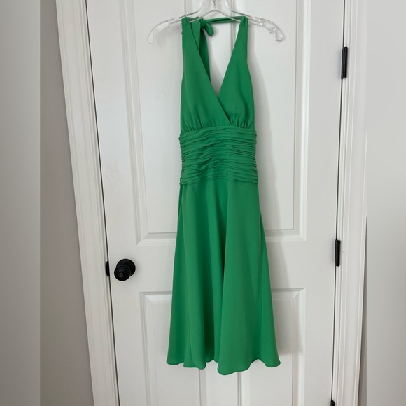 JONES OF NEW YORK HALTER RUCHED WAIST FLARED DRESS NEW - Picture 1 of 7